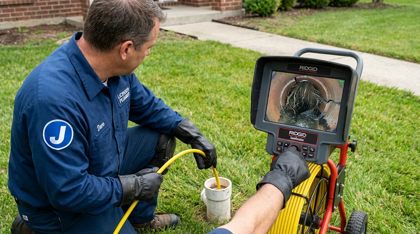 Sewer camera inspection being performed by Johns Plumbing LLC in Starke